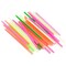 Chef Craft 50 Piece 8" Long Neon Milkshake / Smoothie Straws Set - Assorted Colors